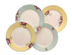 Aynsley Archive Rose Plates set of 4